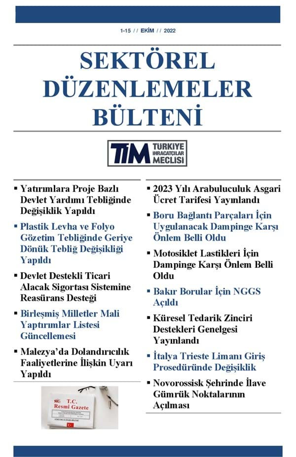 1-15 Ekim 2022 Bülteni 